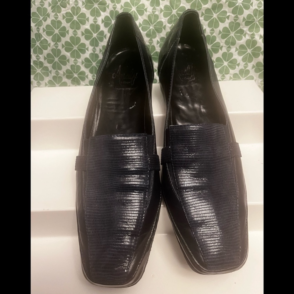 Men’s Dark Navy Blue Leather Shoes by Alfani